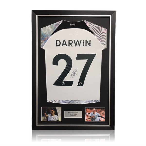 Darwin Nunez Hand Signed Liverpool 2022 23 Away Shirt In Deluxe Classi Aaa Sports Memorabilia 6660