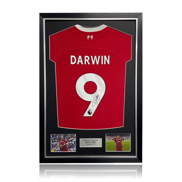 Darwin Nunez Hand Signed Liverpool 2023 24 Home Shirt In Deluxe Classi Aaa Sports Memorabilia 7195