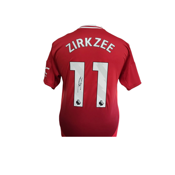 Joshua Zirkzee Hand Signed Manchester United 2024-25 Home Shirt in