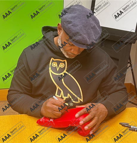 Lennox Lewis Signed RED Boxing Glove