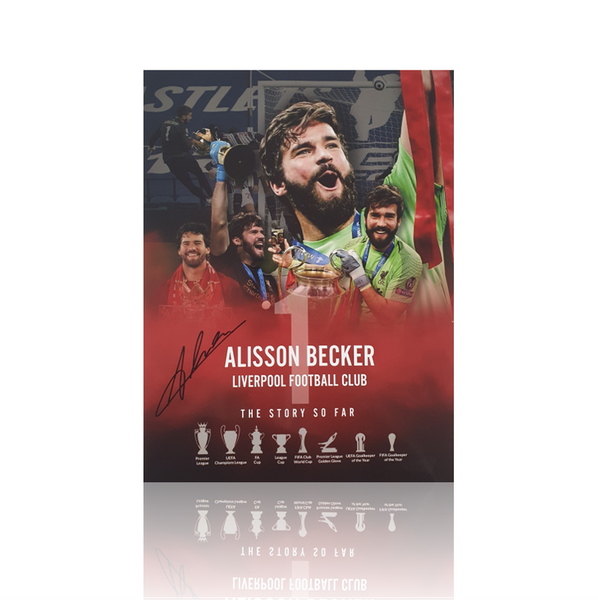 Alisson Becker Hand Signed 12" x16" Montage. AAA Sports Memorabilia