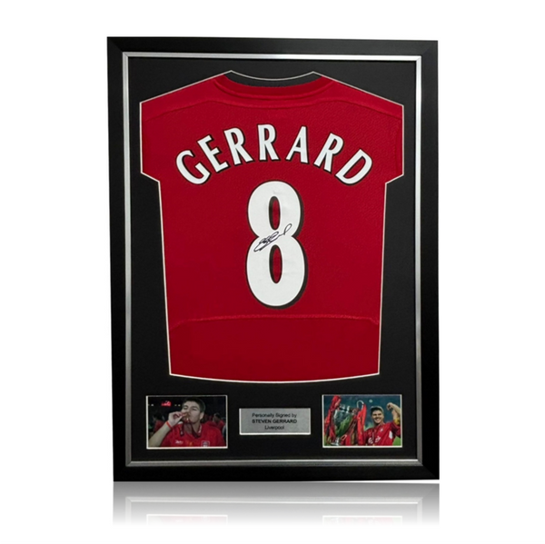 Steven Gerrard Hand Signed Liverpool 2005 ISTANBUL #8 Shirt in