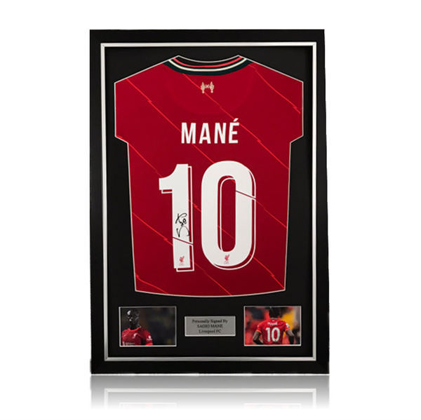 Sadio Mane Hand Signed Liverpool 202122 Home Shirt in Deluxe Classic