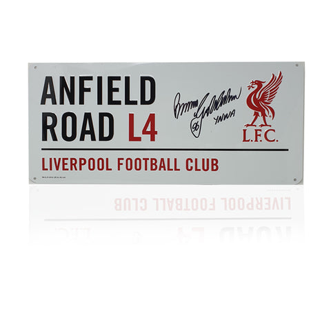 Bruce Grobbelaar Hand Signed ‘Anfield Road’ Metal Sign
