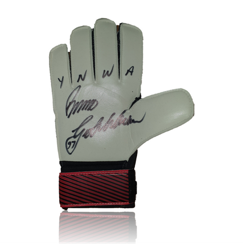 Bruce Grobbelaar Hand Signed RED Umbro Goalkeepers Glove.