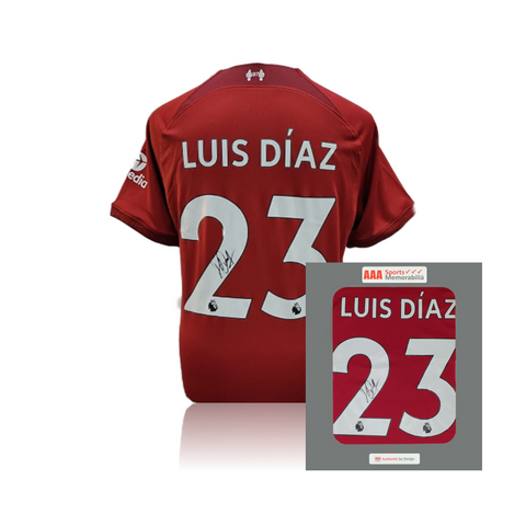 Luis Diaz Hand Signed Liverpool 2022-23 Home Shirt