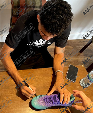 Luis Diaz Hand Signed Purple Adidas Football Boot