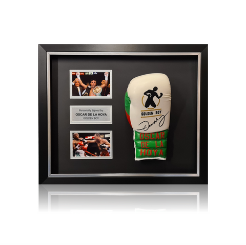 Oscar De La Hoya Signed MEXICO Boxing Glove In Dome Frame