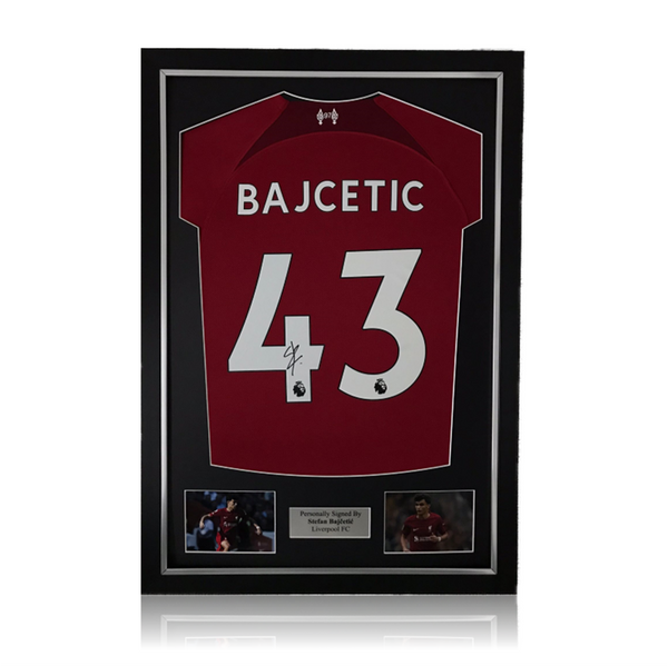 Stefan Bajcetic hand signed Liverpool 2022/23 Home Shirt in Deluxe