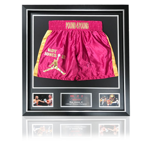 Roy Jones Jr (RJJ) Pink ‘Pound4Pound’ Boxing Shorts In Classic Deluxe Frame