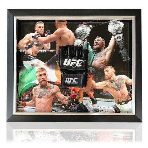 Conor McGregor Hand Signed MMA Glove in Deluxe Classic Dome Frame