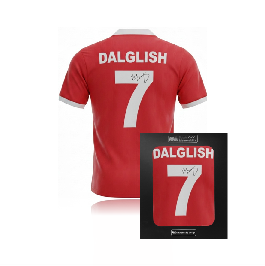 Kenny Dalglish Hand Signed 1979 Liverpool FC #7 Home Shirt In AAA Gift Box