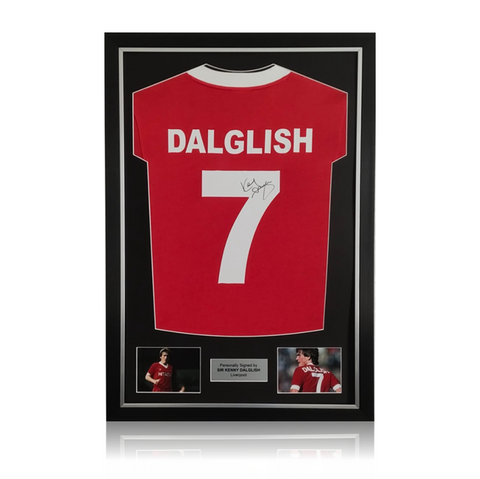 Kenny Dalglish 1979 Liverpool Red #7 Home Shirt in Deluxe Classic Frame