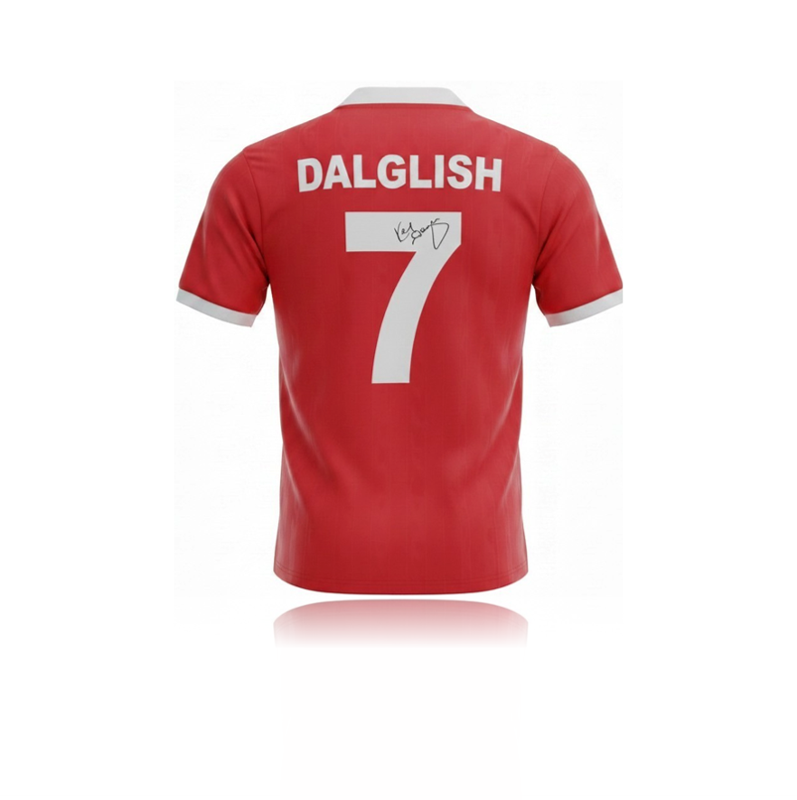 Kenny Dalglish Hand Signed 1979 Liverpool FC #7 Home Shirt In AAA Gift Box