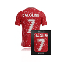 Kenny Dalglish Hand Signed 1989 Liverpool FC #7 Home Shirt in AAA Gift Box
