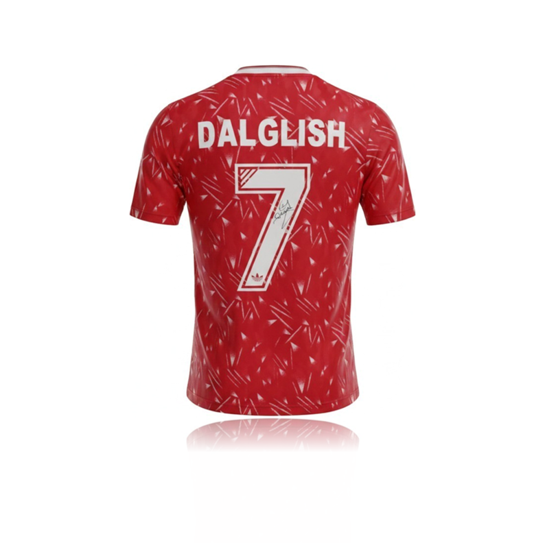 Kenny Dalglish Hand Signed 1989 Liverpool FC #7 Home Shirt in AAA Gift Box