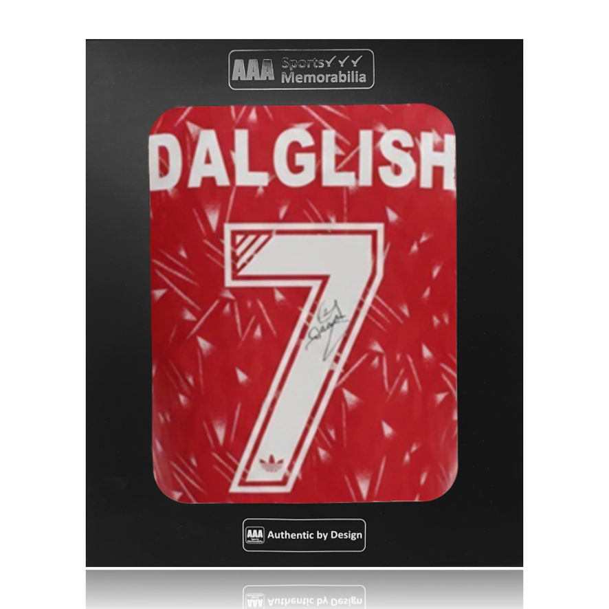 Kenny Dalglish Hand Signed 1989 Liverpool FC #7 Home Shirt in AAA Gift Box