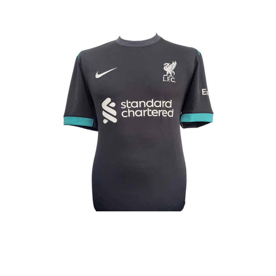 Dominik Szoboszlai Hand Signed Liverpool 2024-25 Away Shirt in Deluxe Classic Frame