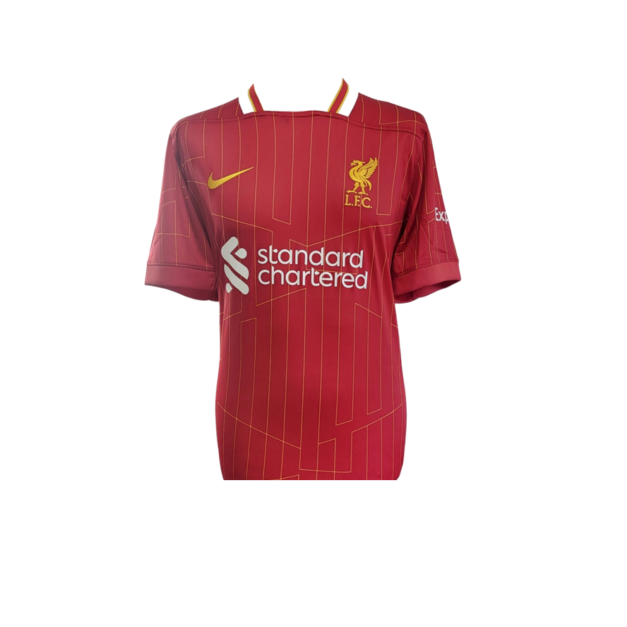 Si Señor: My Liverpool Years サイン入り！ Arne Slot Hand Signed Liverpool 2024-25 CHAMPIONS #20 Home Shirt