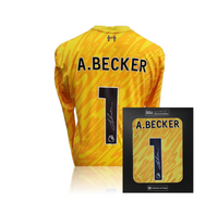 Alisson Becker Hand Signed Liverpool 2024-25 3rd Keeper Shirt in AAA Gift Box
