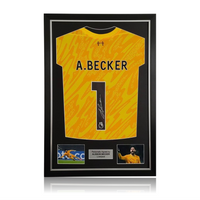 Alisson Becker Hand Signed Liverpool 2024-25 3rd Goalkeepers Shirt In Deluxe Classic Frame