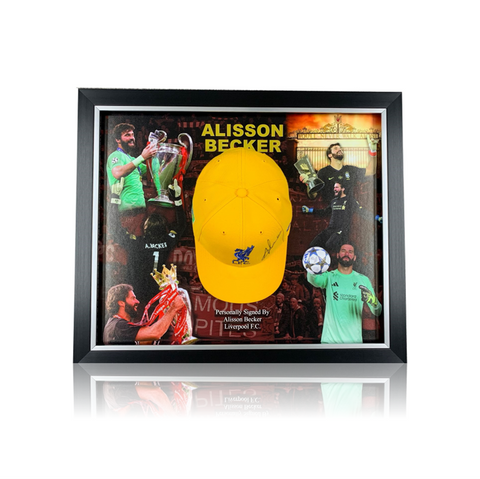 Alisson Becker Hand Signed Brazil '47 Cap in In Deluxe Montage Dome Frame