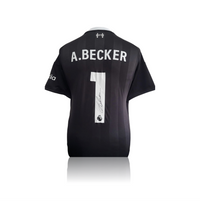 Alisson Becker Hand Signed Liverpool 2025-26 Black Keeper Shirt in AAA Gift Box