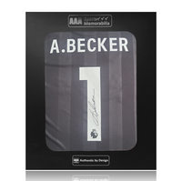 Alisson Becker Hand Signed Liverpool 2025-26 Black Keeper Shirt in AAA Gift Box