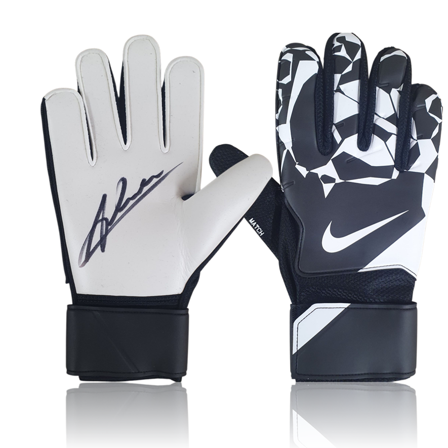 Alisson Becker Hand Signed Black/White Nike Match Goalkeepers Glove