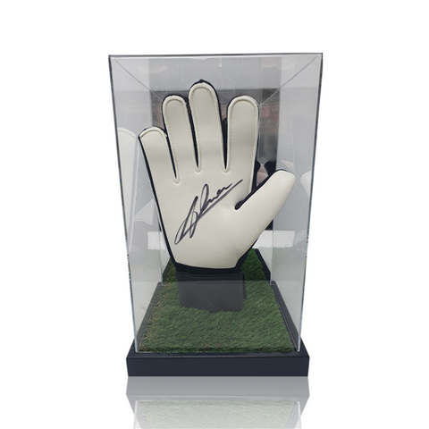 Alisson Becker Hand Signed Black/White Nike Goalkeepers Glove In Deluxe Acrylic Display Case