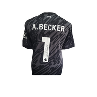 Alisson Becker Hand Signed Liverpool 2024-25 Black Keeper Shirt in AAA Gift Box