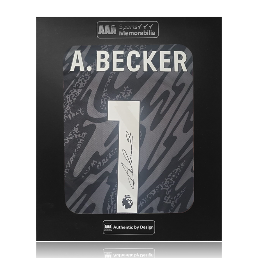 Alisson Becker Hand Signed Liverpool 2024-25 Black Keeper Shirt in AAA Gift Box