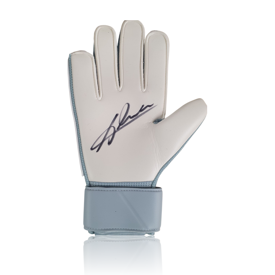 Alisson Becker Hand Signed Grey/Pink Nike Match Goalkeepers Glove