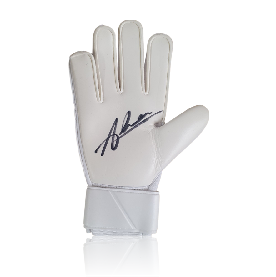 Alisson Becker Hand Signed Nike MATCH Goalkeepers Glove In Deluxe Montage Framing