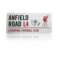 Andoni Iraola Hand Signed Anfield Road Sign