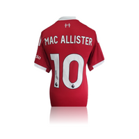 Alexis MacAllister Hand Signed Liverpool 2025-26 Home Shirt In AAA Gift Box