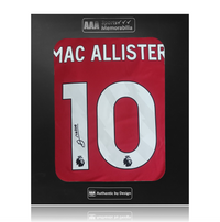 Alexis MacAllister Hand Signed Liverpool 2025-26 Home Shirt In AAA Gift Box