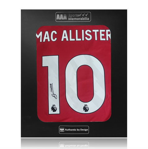 Alexis MacAllister Hand Signed Liverpool 2025-26 Home Shirt In AAA Gift Box
