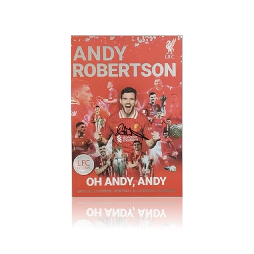 Andy Robertson Hand Signed LFC Icons Programme in Deluxe Classic Frame