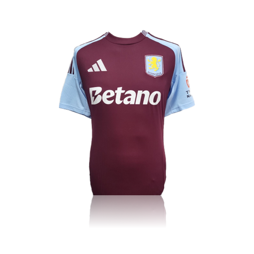 John McGinn Hand Signed Aston Villa 2024-25 Home Shirt in AAA Gift Box