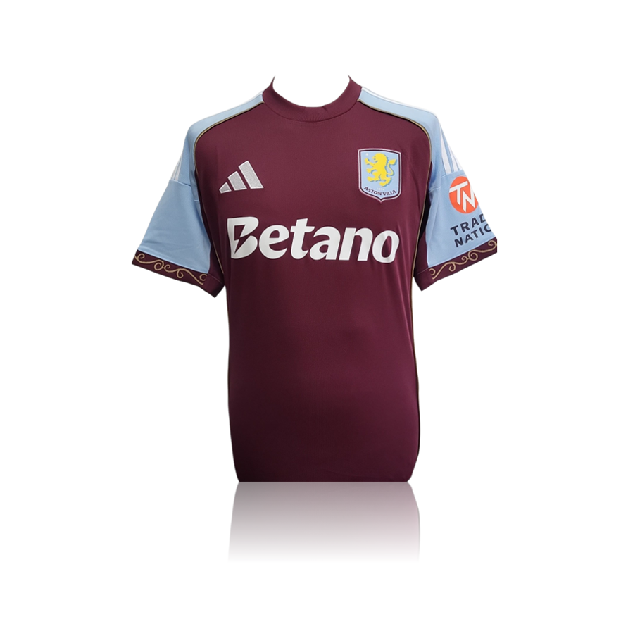 John McGinn Hand Signed Aston Villa 2025-26 Home Shirt in AAA Gift Box