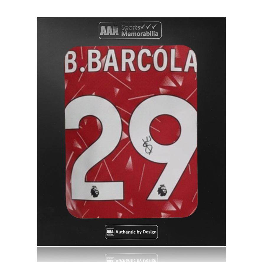 Bradley Barcola Hand Signed Liverpool 2026-27 Home Shirt in AAA Gift Box