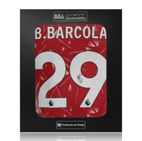 Bradley Barcola Hand Signed Liverpool 2026-27 Home Shirt in AAA Gift Box