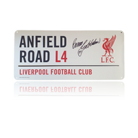 Bruce Grobbelaar Hand Signed ‘Anfield Road’ Metal Sign