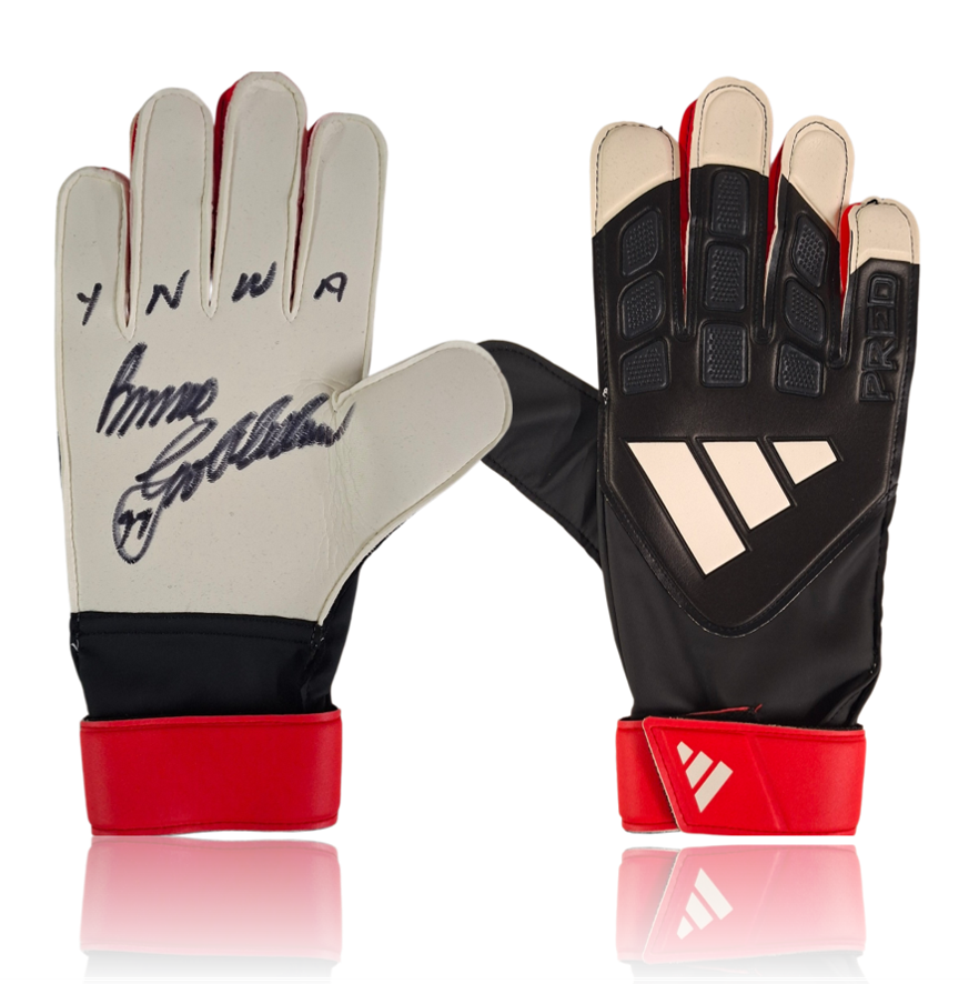 Bruce Grobbelaar Hand Signed RED/WHITE/BLACK Goalkeepers Glove.