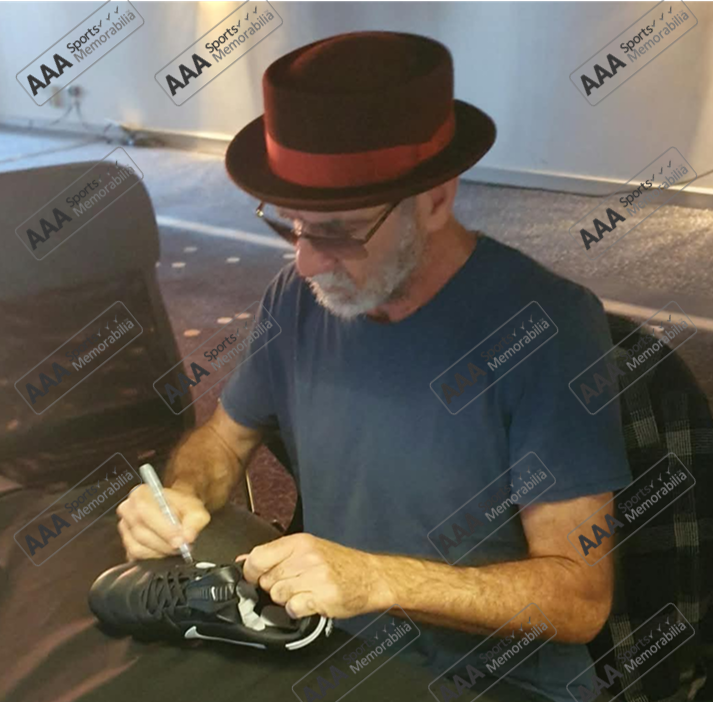 Eric Cantona Hand Signed NIKE Football Boot in Deluxe Acrylic Display Case