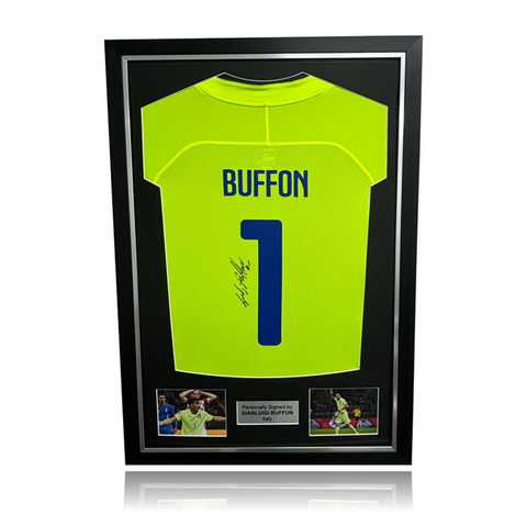 Gianluigi Buffon Hand Signed Italy 2014-15 Keeper Shirt in Deluxe Classic Frame