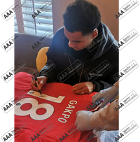 Cody Gakpo Hand Signed Liverpool FC 25-26 Home Shirt In AAA Gift Box