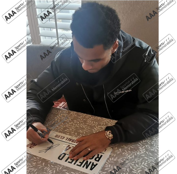 Cody Gakpo Hand Signed Anfield Road Sign