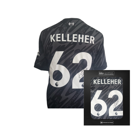 Caoimhin Kelleher Hand Signed Liverpool 2024-25 Black Keeper Shirt in AAA Gift Box